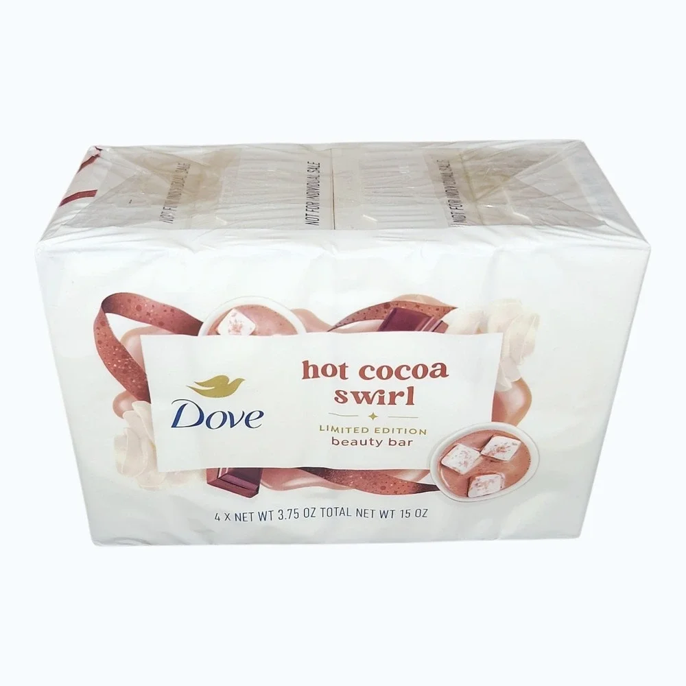 Dove Hot Cocoa Swirl Beauty Bar Limited Edition 3 Packs 12 Bars 3.75 oz NEW